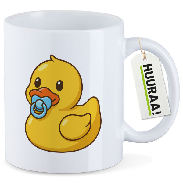 Kaffeetasse Quietscheente Baby Gummiente Säugling 330ml