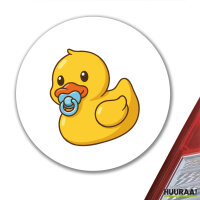 Aufkleber Quietscheente Baby Gummiente Säugling 10cm