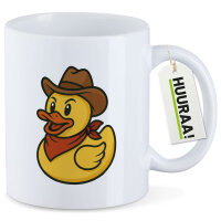 Kaffeetasse Quietscheente Cowboy Gummiente Wilder Westen...