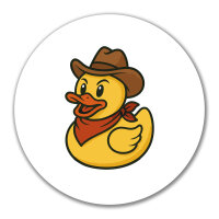 Aufkleber Quietscheente Cowboy Gummiente Wilder Westen...