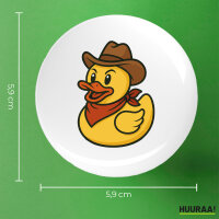 Button Quietscheente Cowboy Gummiente Wilder Westen