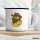 Emaille Tasse Quietscheente Bandit Gummiente Räuber 300ml Vintage