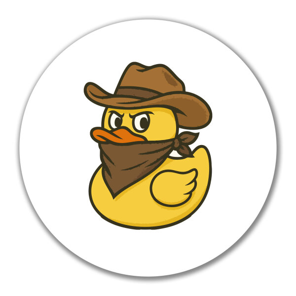 Aufkleber Quietscheente Bandit Gummiente Räuber 10cm