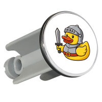 Waschbeckenstöpsel Quietscheente Ritter Gummiente...