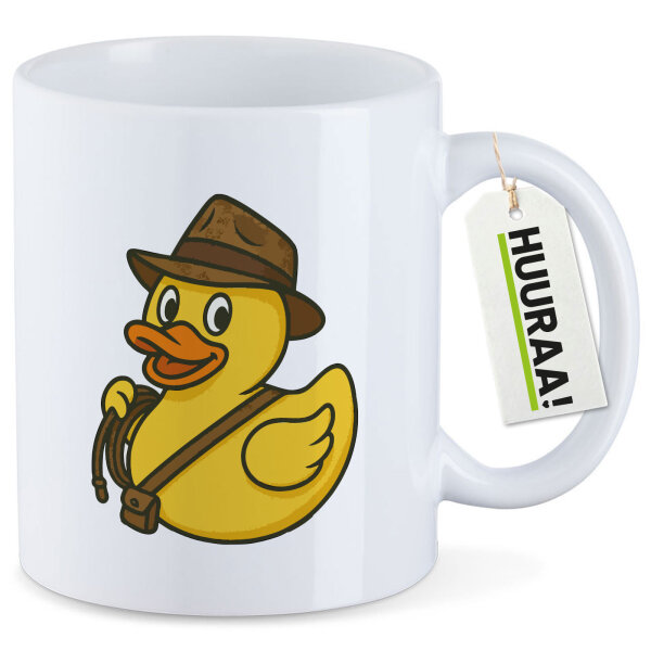 Kaffeetasse Quietscheente Abenteurer Gummiente Entdecker 330ml