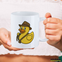 Kaffeetasse Quietscheente Abenteurer Gummiente Entdecker 330ml