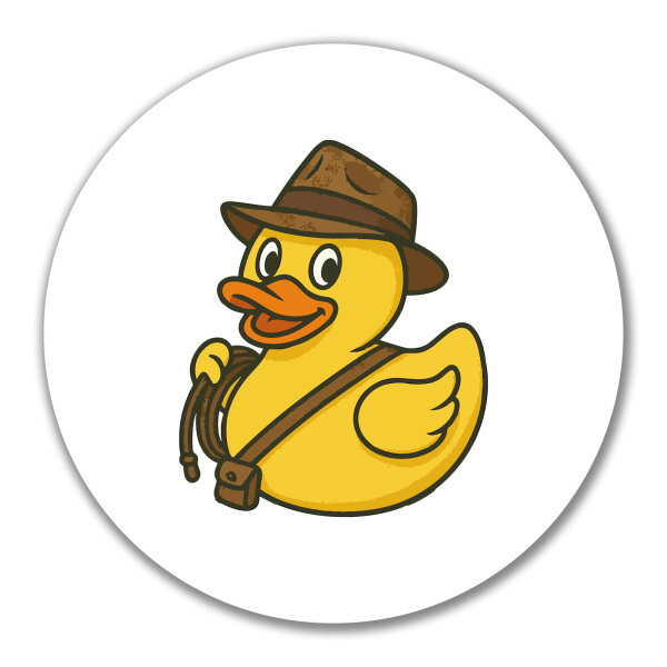 Aufkleber Quietscheente Abenteurer Gummiente Entdecker 10cm