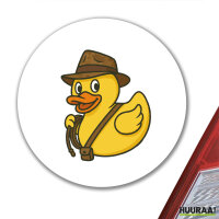 Aufkleber Quietscheente Abenteurer Gummiente Entdecker 10cm