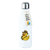 Trinkflasche Quietscheente Abenteurer Gummiente Entdecker...
