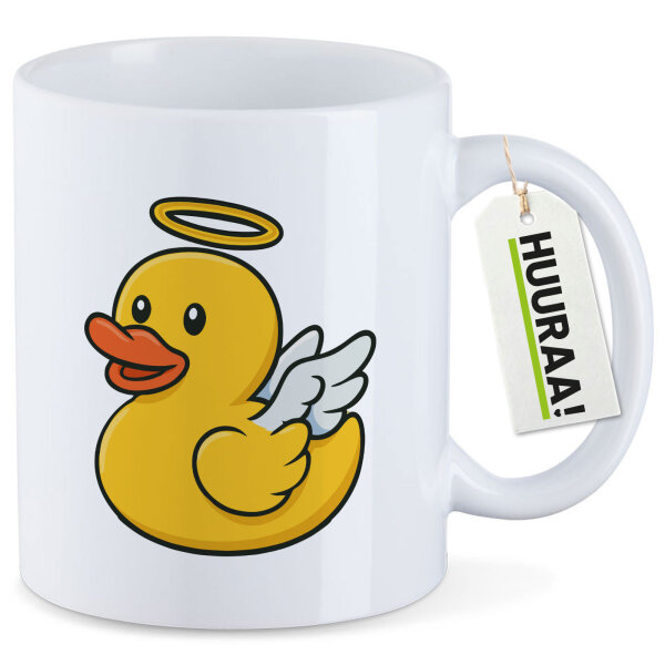 Kaffeetasse Quietscheente Engel Gummiente Angel 330ml