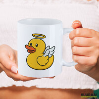 Kaffeetasse Quietscheente Engel Gummiente Angel 330ml
