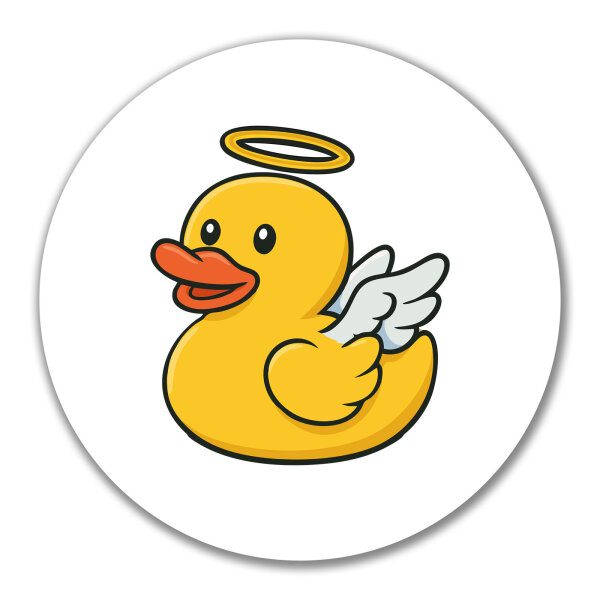 Aufkleber Quietscheente Engel Gummiente Angel 10cm