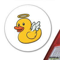 Aufkleber Quietscheente Engel Gummiente Angel 10cm