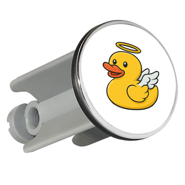Waschbeckenstöpsel Quietscheente Engel Gummiente Angel 4cm Abflussstopfen