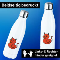 Edelstahl-Trinkflasche Quietscheente Teufel Gummiente...