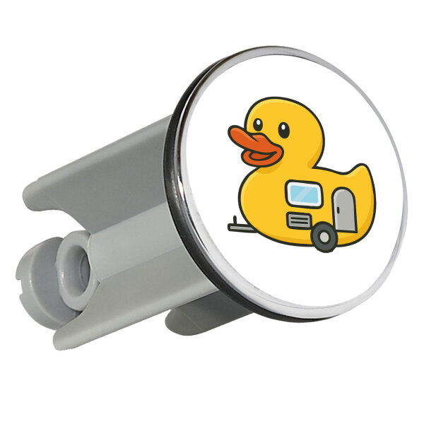 Waschbeckenstöpsel Quietscheente Camper Gummiente Wohnwagen 4cm Abflussstopfen