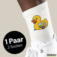 Unisex Socken Quietscheente Camper Gummiente Wohnwagen...