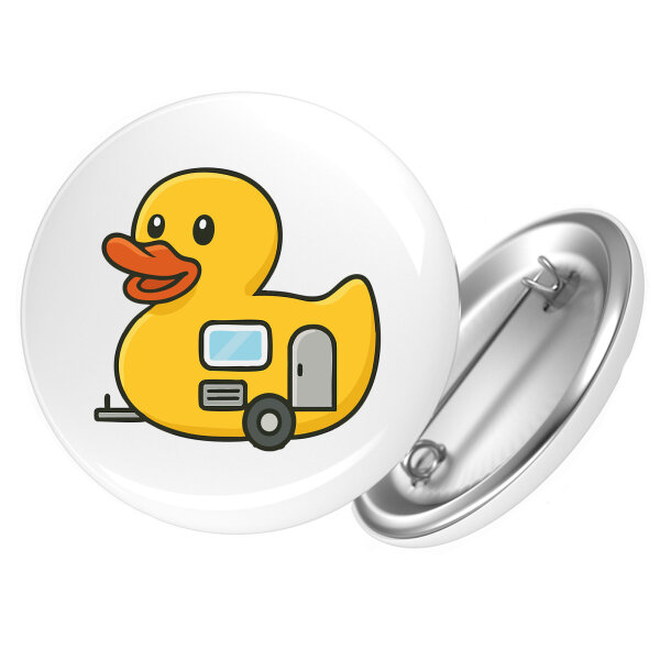Button Quietscheente Camper Gummiente Wohnwagen