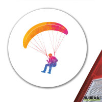 Aufkleber Paragliding Gleitschirmfliegen 10cm rund