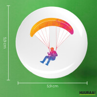 Button Paragliding Gleitschirmfliegen rund