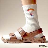 Unisex Socken Fallschirmspringen bunte Silhouette Baumwolle