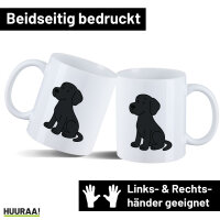 Kaffeetasse brauner Labrador Retriever Chocolate Labi Comic 330ml