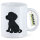 Kaffeetasse schwarzer Labrador Retriever Black Labi Comic 330ml