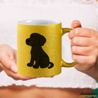 Glitzertasse brauner Labrador Retriever Chocolate Labi...