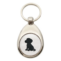 Schlüsselanhänger brauner Labrador Retriever Chocolate Labi Comic Schlüsselring