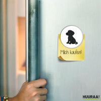 Magnet schwarzer Labrador Retriever Black Labi Comic 59mm Kühlschrankmagnet Flaschenöffner