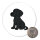 Magnet schwarzer Labrador Retriever Black Labi Comic 59mm Kühlschrankmagnet Flaschenöffner