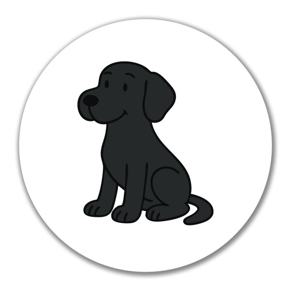 Aufkleber schwarzer Labrador Retriever Black Labi Comic 10cm Sticker