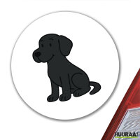 Aufkleber schwarzer Labrador Retriever Black Labi Comic...