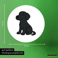 Aufkleber schwarzer Labrador Retriever Black Labi Comic 10cm Sticker
