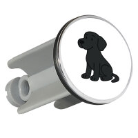 Waschbeckenstöpsel schwarzer Labrador Retriever...