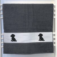 Handtuch Labrador Retriever Schwarzer Labbi 50x100cm