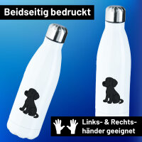 Edelstahl-Trinkflasche schwarzer Labrador Retriever Black...