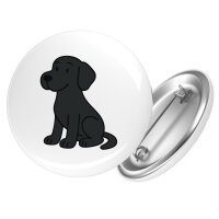 Button brauner Labrador Retriever Chocolate Labi Comic rund
