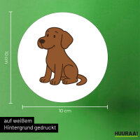 Aufkleber brauner Labrador Retriever Chocolate Labi Comic 10cm Sticker