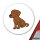 Aufkleber brauner Labrador Retriever Chocolate Labi Comic 10cm Sticker