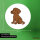 Aufkleber brauner Labrador Retriever Chocolate Labi Comic 10cm Sticker