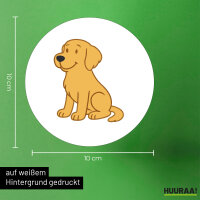Aufkleber Golden Retriever Goldie Comic 10cm Sticker