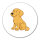 Aufkleber Golden Retriever Goldie Comic 10cm Sticker