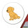 Aufkleber Golden Retriever Goldie Comic 10cm Sticker