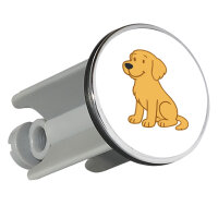 Waschbeckenstöpsel Golden Retriever Goldie Comic 4cm Abflussstopfen