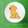 Button Golden Retriever Goldie Comic