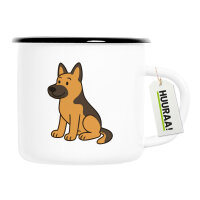 Emaille Tasse Deutscher Schäferhund Schäfi...
