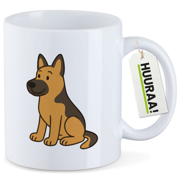 Kaffeetasse Deutscher Schäferhund Schäfi Comic 330ml