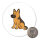 Magnet Deutscher Schäferhund Schäfi Comic 59mm Kühlschrankmagnet Flaschenöffner