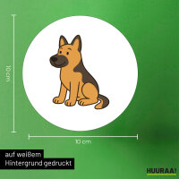 Aufkleber Deutscher Schäferhund Schäfi Comic 10cm Sticker